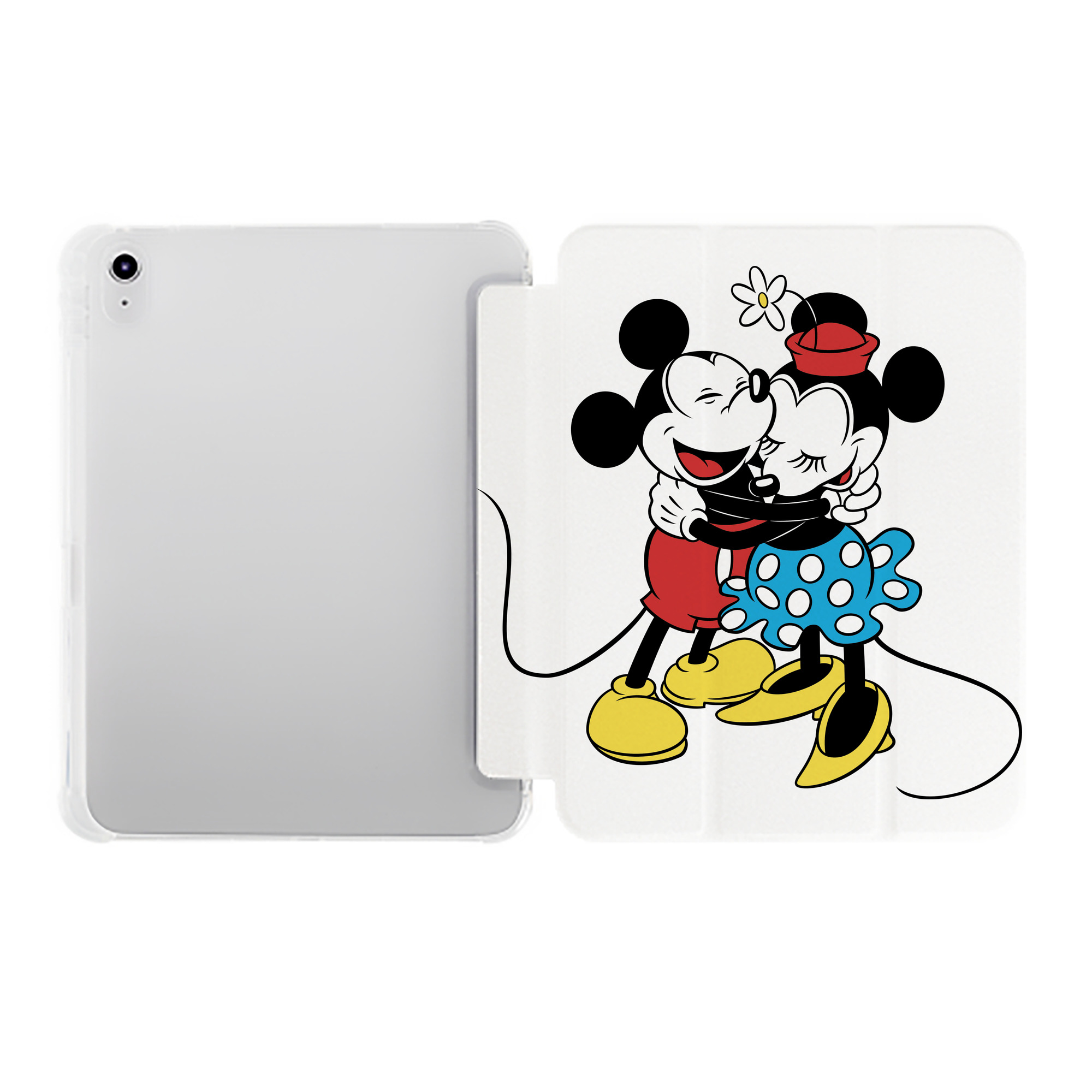 （画像用） ミッキーマウス Mickey Mouse IPad ケース ペン収納付き 三つ折りスタンド PUレザー×シリコン 対応機種9.5/10.5/10.9インチ